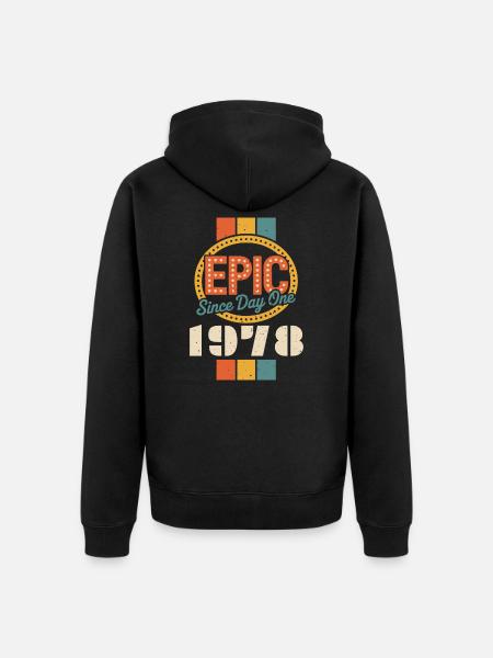 Legendary since 1978 - Unisex Premium Organic Zip Hoodie - black