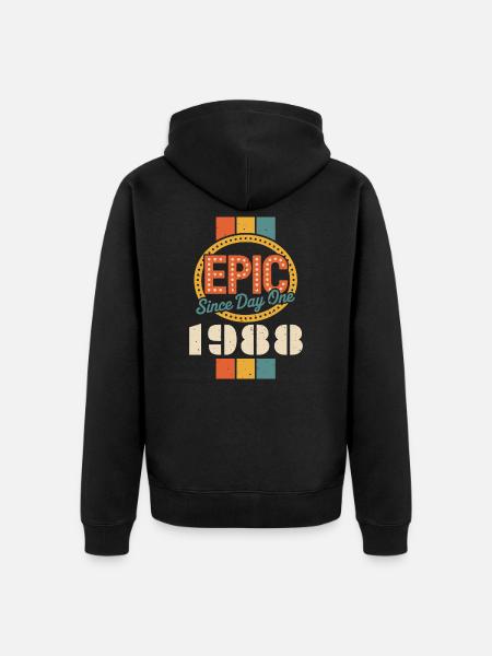 Legendary since 1985 - Unisex Premium Organic Zip Hoodie - black