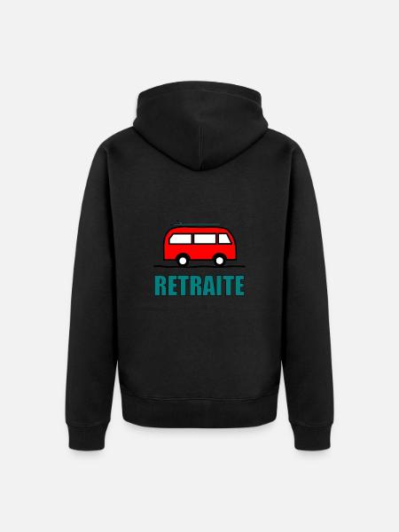 RETIREMENT. HAPPY RETIREMENT. HAPPY RETIREMENT - Unisex Premium Organic Zip Hoodie - black