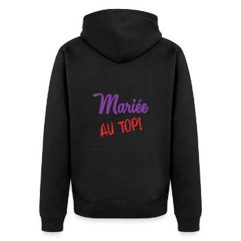 EVJF. MARIEE. TEAM. TEAM MARIEE. FUTURE MARIEE - Veste à capuche bio Premium Unisexe - noir - Dos - Nico (187cm)