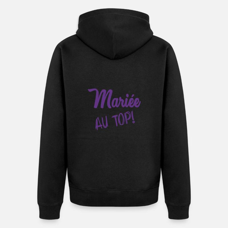 MARIEE. FUTURE MARIEE. EVJF - Veste à capuche bio Premium Unisexe - noir