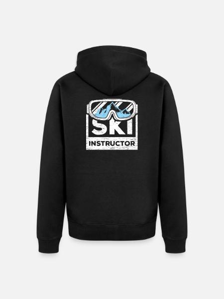 Ski instructor - Unisex Premium Organic Zip Hoodie - black