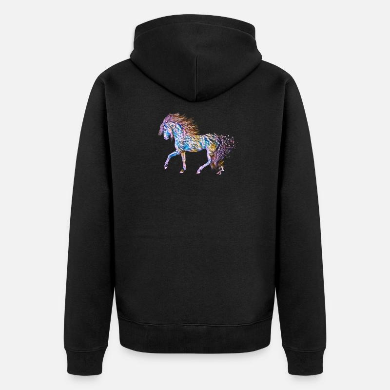 Cheval - Veste à capuche bio Premium Unisexe - noir