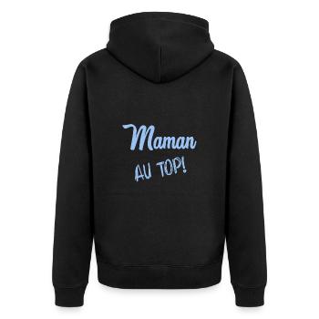 MAMAN. FÊTE DES MÈRES - Veste à capuche bio Premium Unisexe - noir - Dos - Nico (187cm)