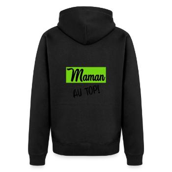 MAMAN - Veste à capuche bio Premium Unisexe - noir - Dos - Nico (187cm)