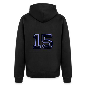 15. 15 ANS. 15e ANNIVERSAIRE. ANNIVERSAIRE 15 ANS. - Veste à capuche bio Premium Unisexe - noir - Dos - Nico (187cm)