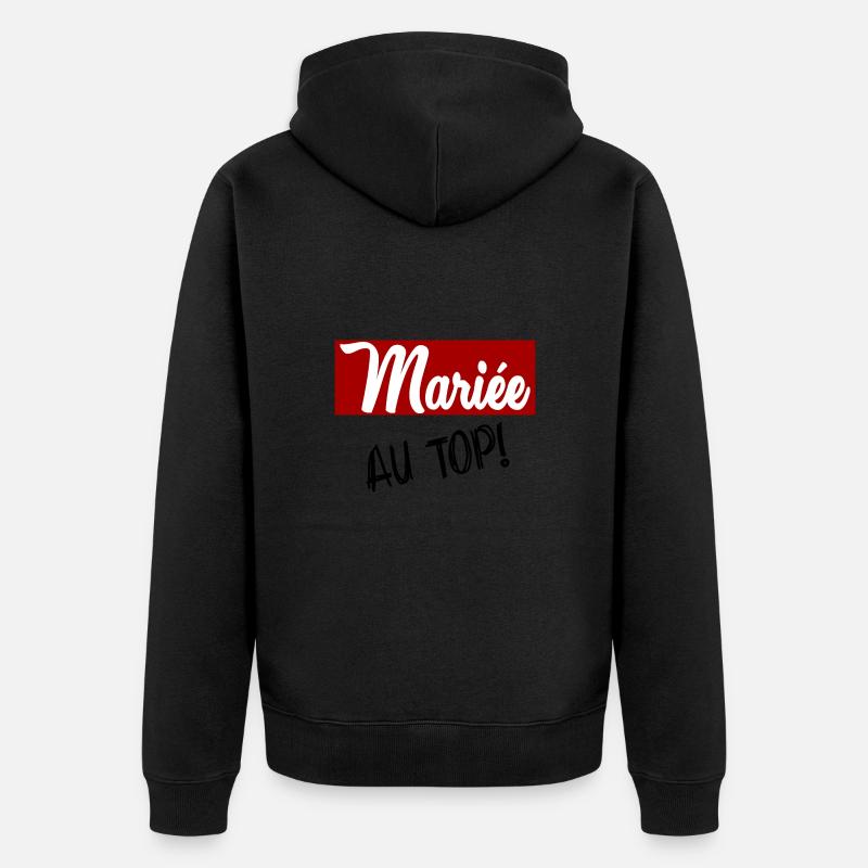 MARIEE. FUTURE MARIEE. EVJF - Veste à capuche bio Premium Unisexe - noir