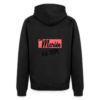 MARIEE. FUTURE MARIEE - Veste à capuche bio Premium Unisexe - noir - Dos - Nico (187cm)
