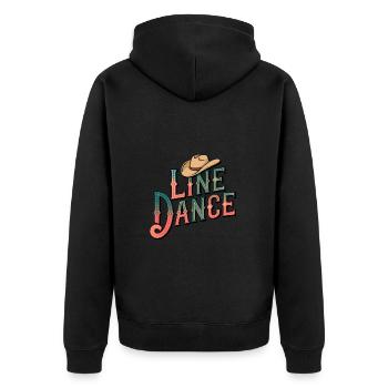 La danse en ligne : mon hobby - ma passion - mon truc - Veste à capuche bio Premium Unisexe - noir - Dos - Nico (187cm)