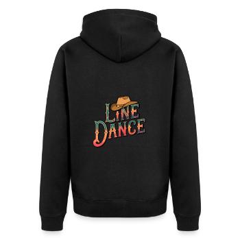 La danse en ligne : mon hobby - ma passion - mon truc - Veste à capuche bio Premium Unisexe - noir - Dos - Nico (187cm)