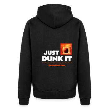 Just dunk it. Fan de basket - Veste à capuche bio Premium Unisexe - noir - Dos - Nico (187cm)
