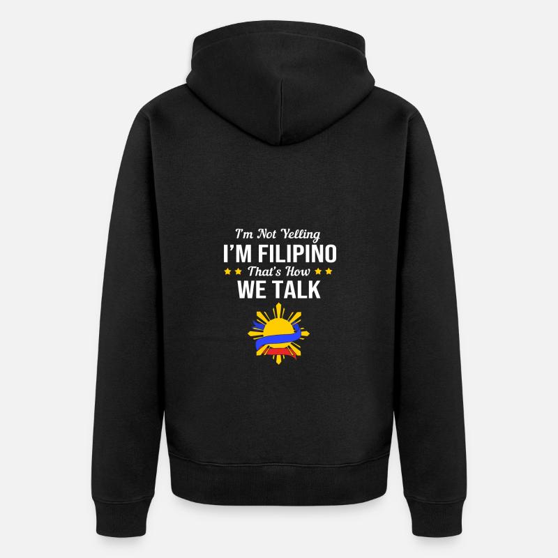 Philippinisch Philippinen - Unisex Premium Bio Zip Hoodie - Schwarz