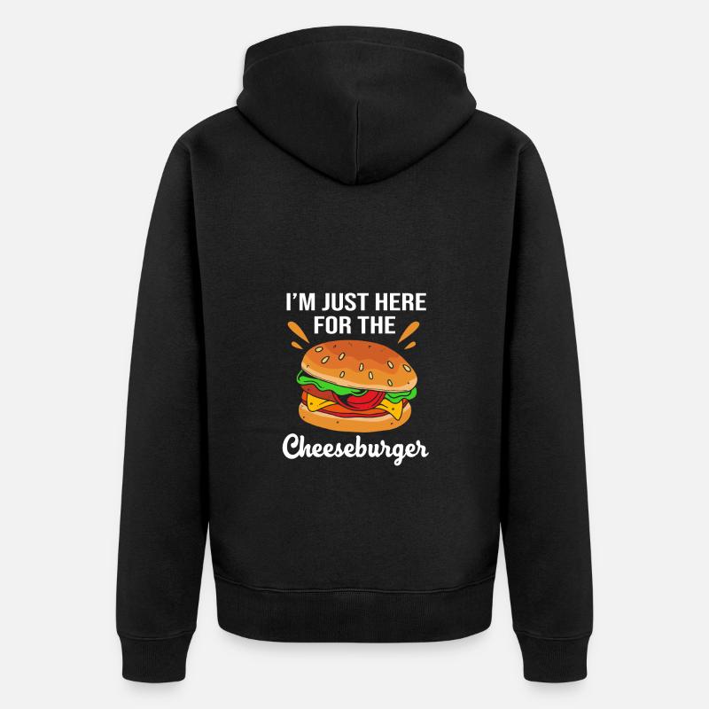 Burger au fromage - Veste à capuche bio Premium Unisexe - noir