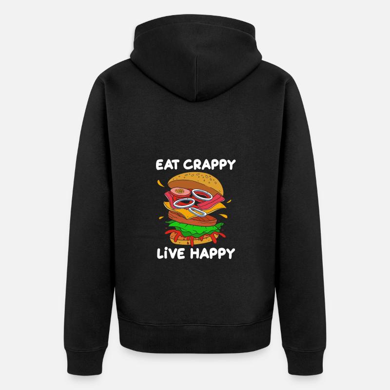 Cheeseburger - Veste à capuche bio Premium Unisexe - noir