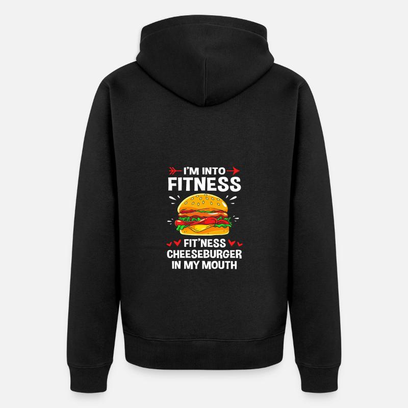 Burger au fromage - Veste à capuche bio Premium Unisexe - noir