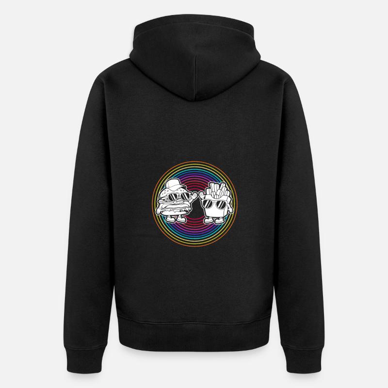 Burger au fromage - Veste à capuche bio Premium Unisexe - noir