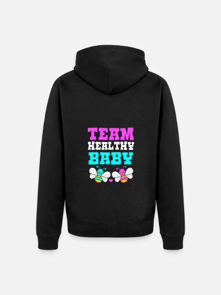 Gender Reveal - Unisex Premium Bio Zip Hoodie - Schwarz