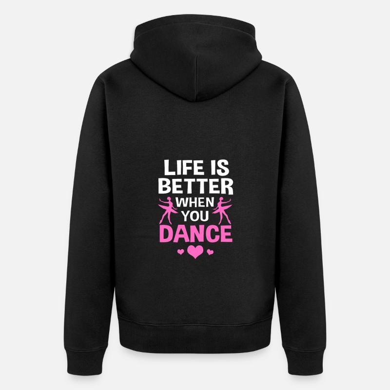 Danseuse de ballet - Veste à capuche bio Premium Unisexe - noir