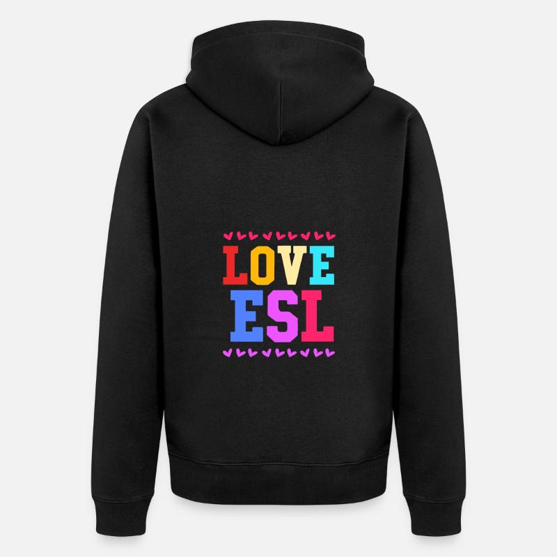 Professeur d’anglais Professeur d’anglais - Veste à capuche bio Premium Unisexe - noir