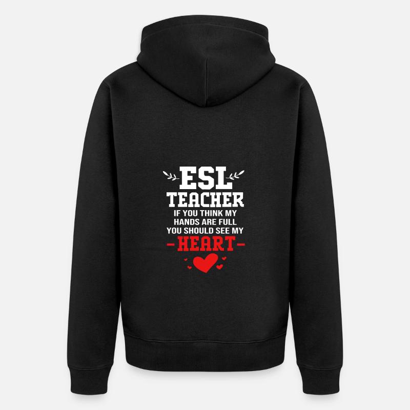 Professeur d’anglais Professeur d’anglais - Veste à capuche bio Premium Unisexe - noir