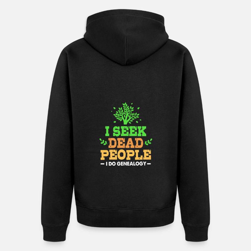 Généalogie de l’arbre généalogique - Veste à capuche bio Premium Unisexe - noir