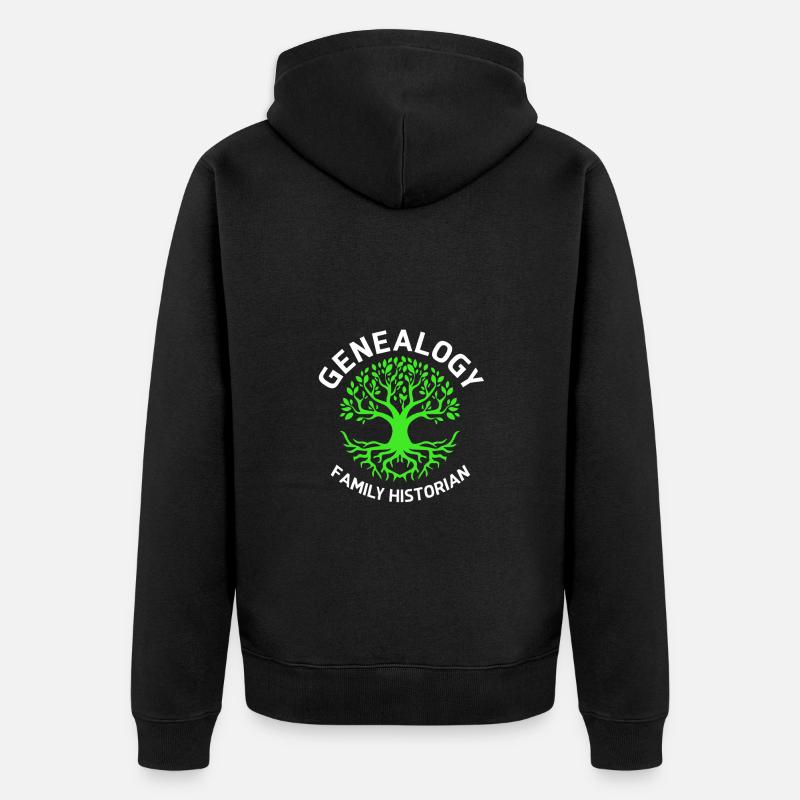 Généalogie de l’arbre généalogique - Veste à capuche bio Premium Unisexe - noir