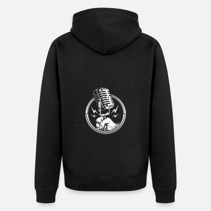 Microphone de karaoké - Veste à capuche bio Premium Unisexe - noir