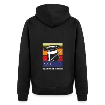 Sorcier - Veste à capuche bio Premium Unisexe - noir - Dos - Nico (187cm)