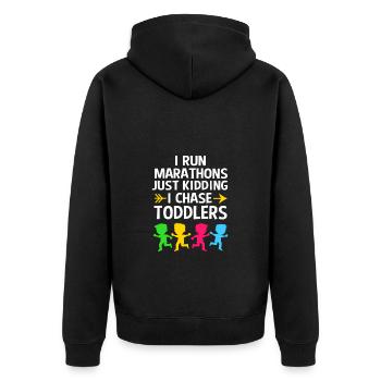 Kindergarten Education Educator Educator - Unisex Premium Organic Zip Hoodie - black - Back - Nico (187cm)