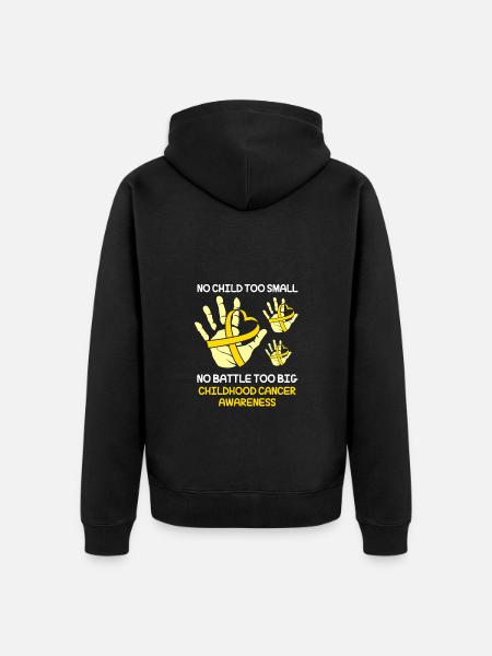 Krebs Kind Krebs-Überlebender - Unisex Premium Bio Zip Hoodie - Schwarz