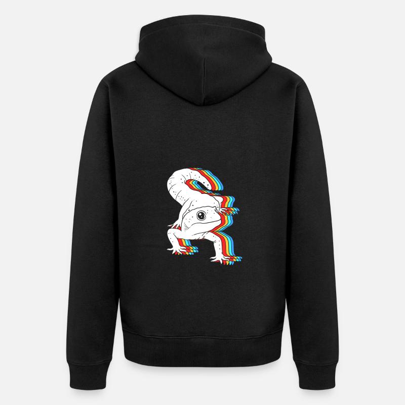Leopard Gecko - Unisex Premium Bio Zip Hoodie - Schwarz