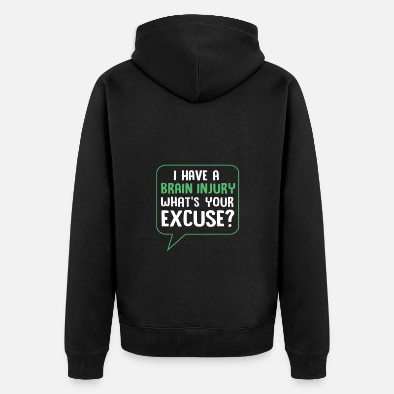 Traumatisme crânien - Veste à capuche bio Premium Unisexe - noir