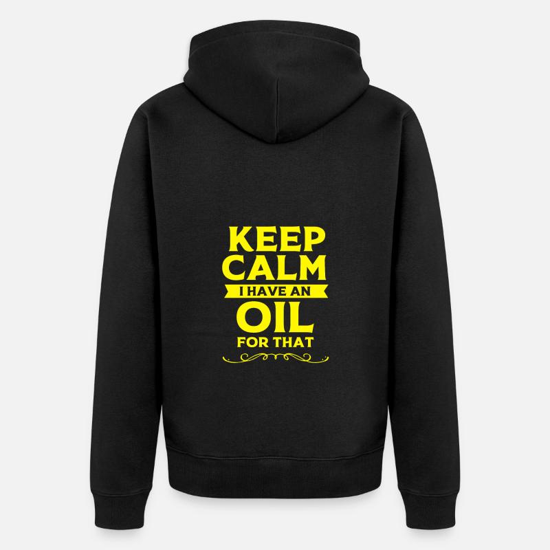 Ätherisches Öl - Unisex Premium Bio Zip Hoodie - Schwarz