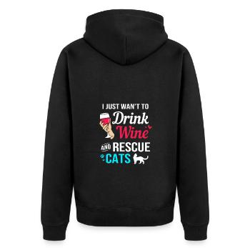 Sauvetage des animaux Droits des animaux Refuge pour animaux de sauvetage des animaux - Veste à capuche bio Premium Unisexe - noir - Dos - Nico (187cm)