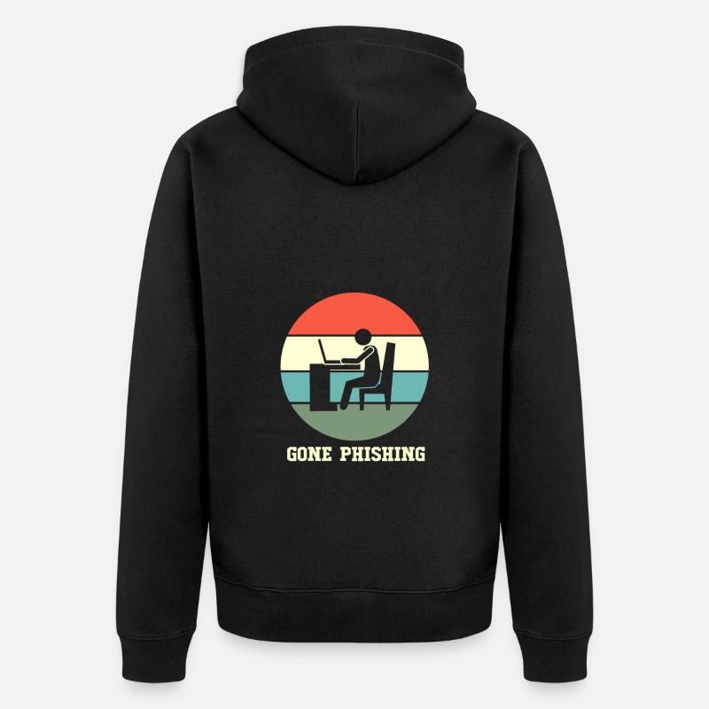 Cybersecurity Cyber Programmer Hacker - Unisex Premium Organic Zip Hoodie - black