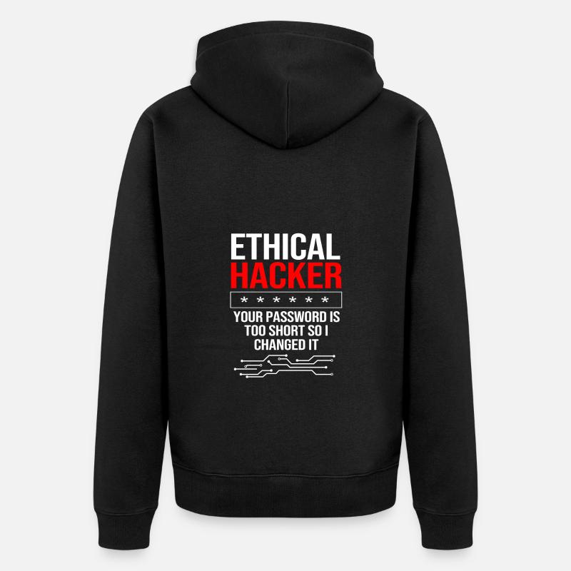 Cybersecurity Cyber Programmierer Hacker - Unisex Premium Bio Zip Hoodie - Schwarz