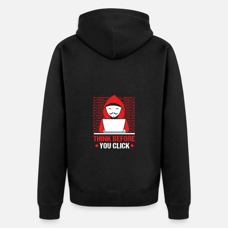 Cyber programmeur cybersécurité Hacker - Veste à capuche bio Premium Unisexe - noir