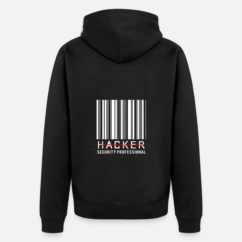 Cybersecurity Cyber Programmierer Hacker - Unisex Premium Bio Zip Hoodie - Schwarz