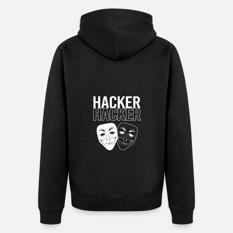 Cybersecurity Cyber Programmierer Hacker - Unisex Premium Bio Zip Hoodie - Schwarz