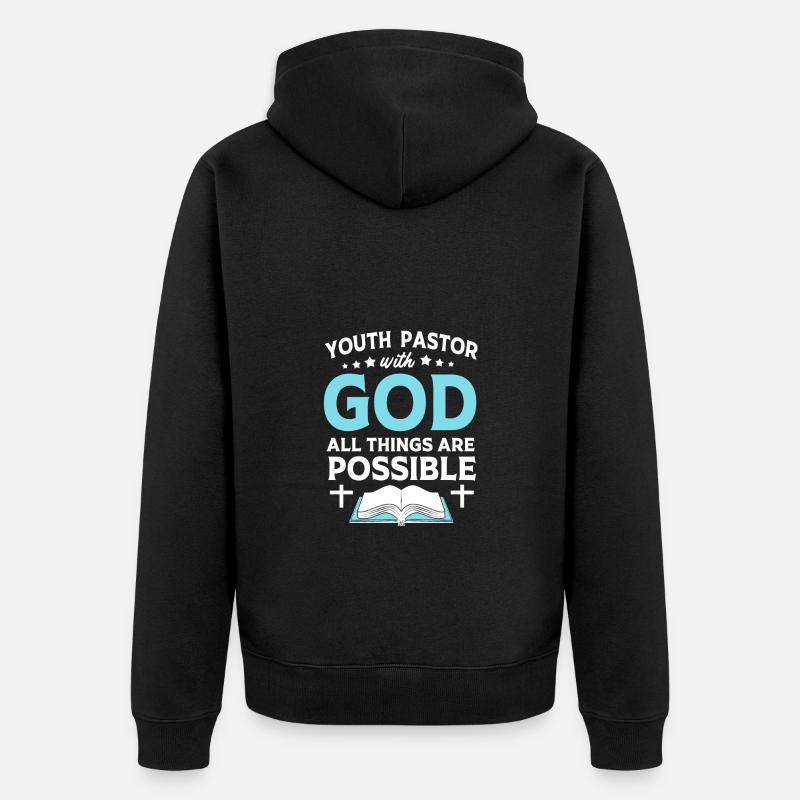 Pasteur des jeunes - Veste à capuche bio Premium Unisexe - noir