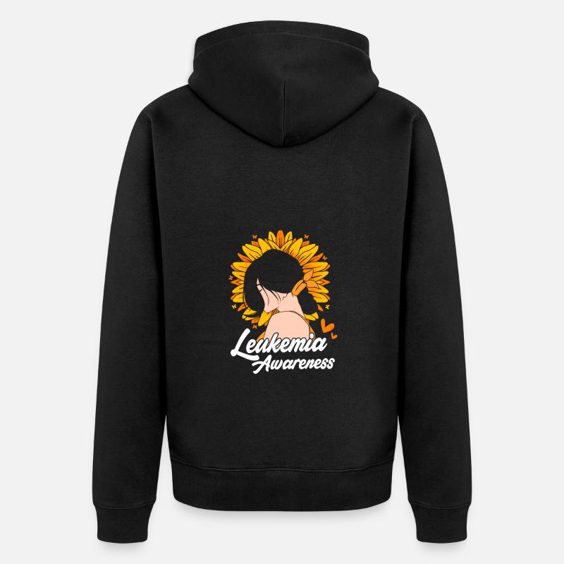 Sensibilisation à la leucémie - Veste à capuche bio Premium Unisexe - noir