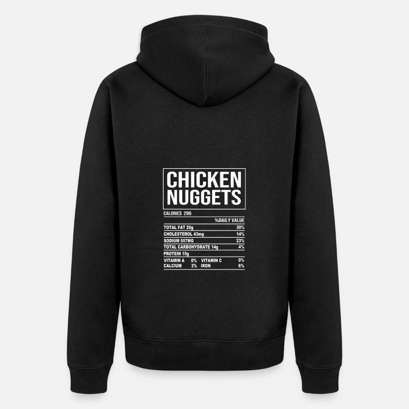 Nuggets de poulet - Veste à capuche bio Premium Unisexe - noir