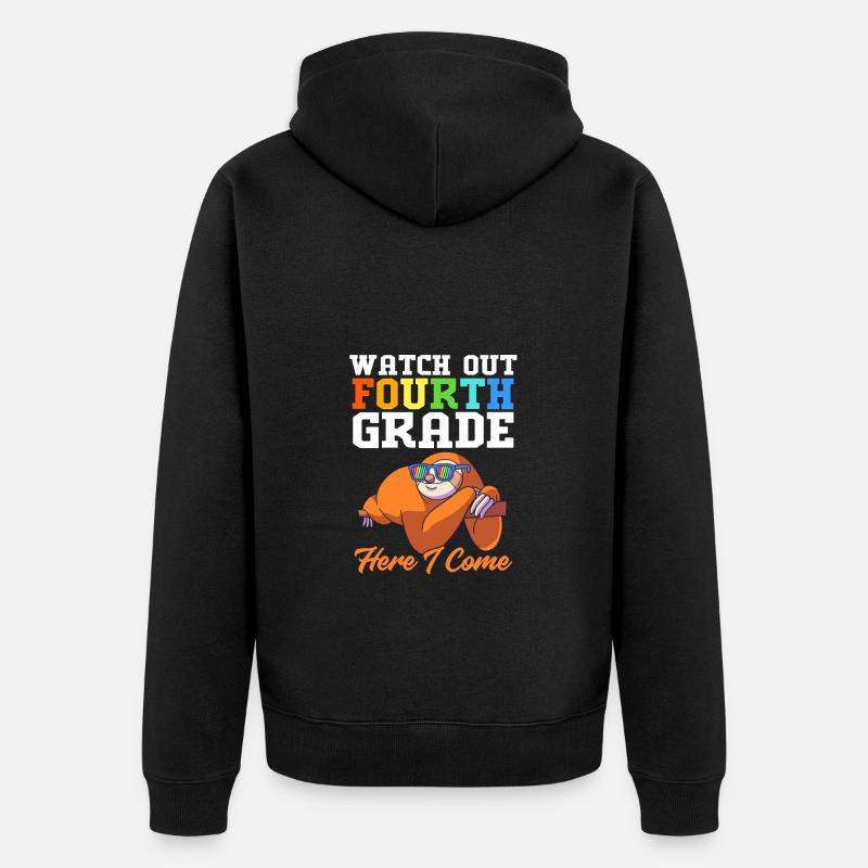 4e année - Veste à capuche bio Premium Unisexe - noir