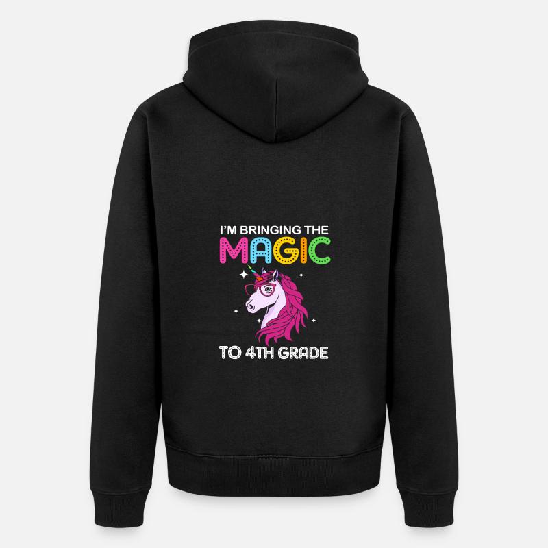 4e année - Veste à capuche bio Premium Unisexe - noir