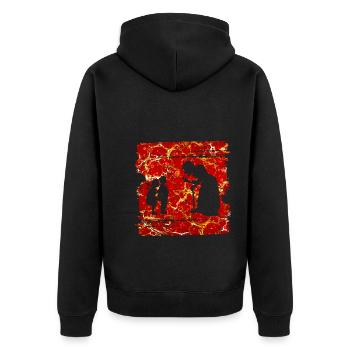hansel and gretel e 232 - Unisex Premium Organic Zip Hoodie - black - Back - Nico (187cm)