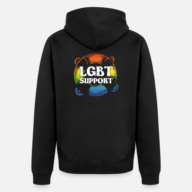 LGBT - Veste à capuche bio Premium Unisexe - noir