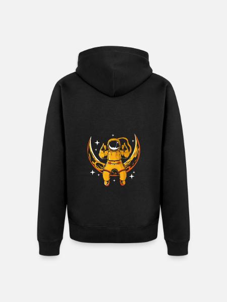 Solar System Universe - Unisex Premium Organic Zip Hoodie - black