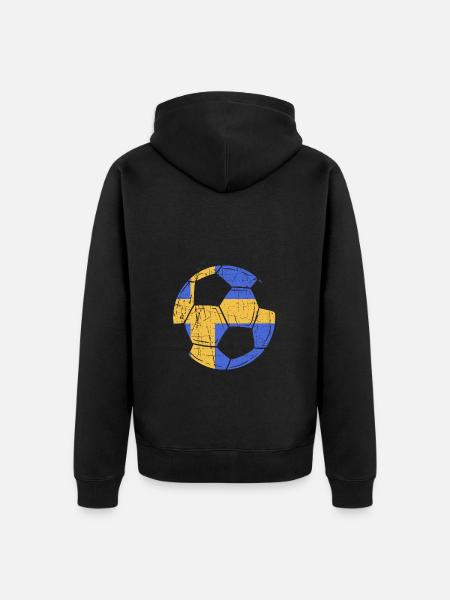 Sweden Swedish - Unisex Premium Organic Zip Hoodie - black