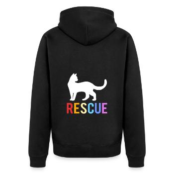 Sauvetage des animaux Droits des animaux Refuge pour animaux de sauvetage des animaux - Veste à capuche bio Premium Unisexe - noir - Dos - Nico (187cm)