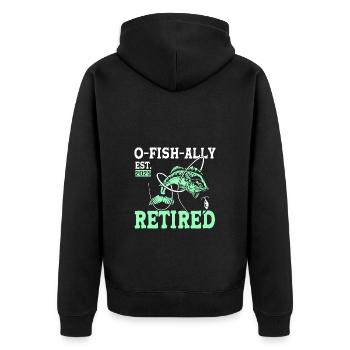 Retirement 2025 Pensioner Pension Pensioner - Unisex Premium Organic Zip Hoodie - black - Back - Nico (187cm)
